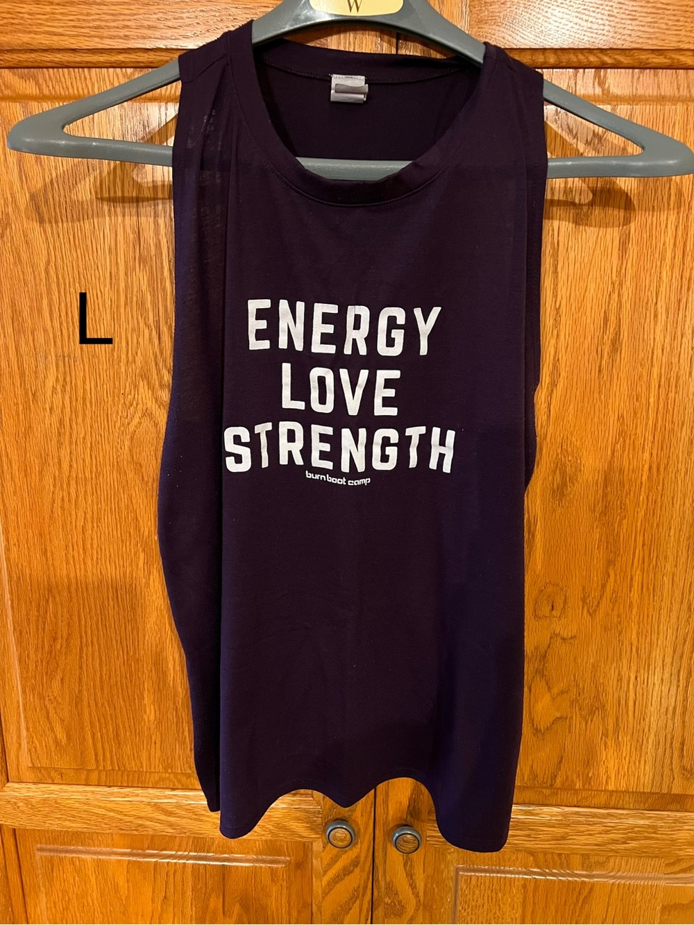 Burn Boot Camp Women's 'Energy Love Strength' Tank Top - Deep Plum